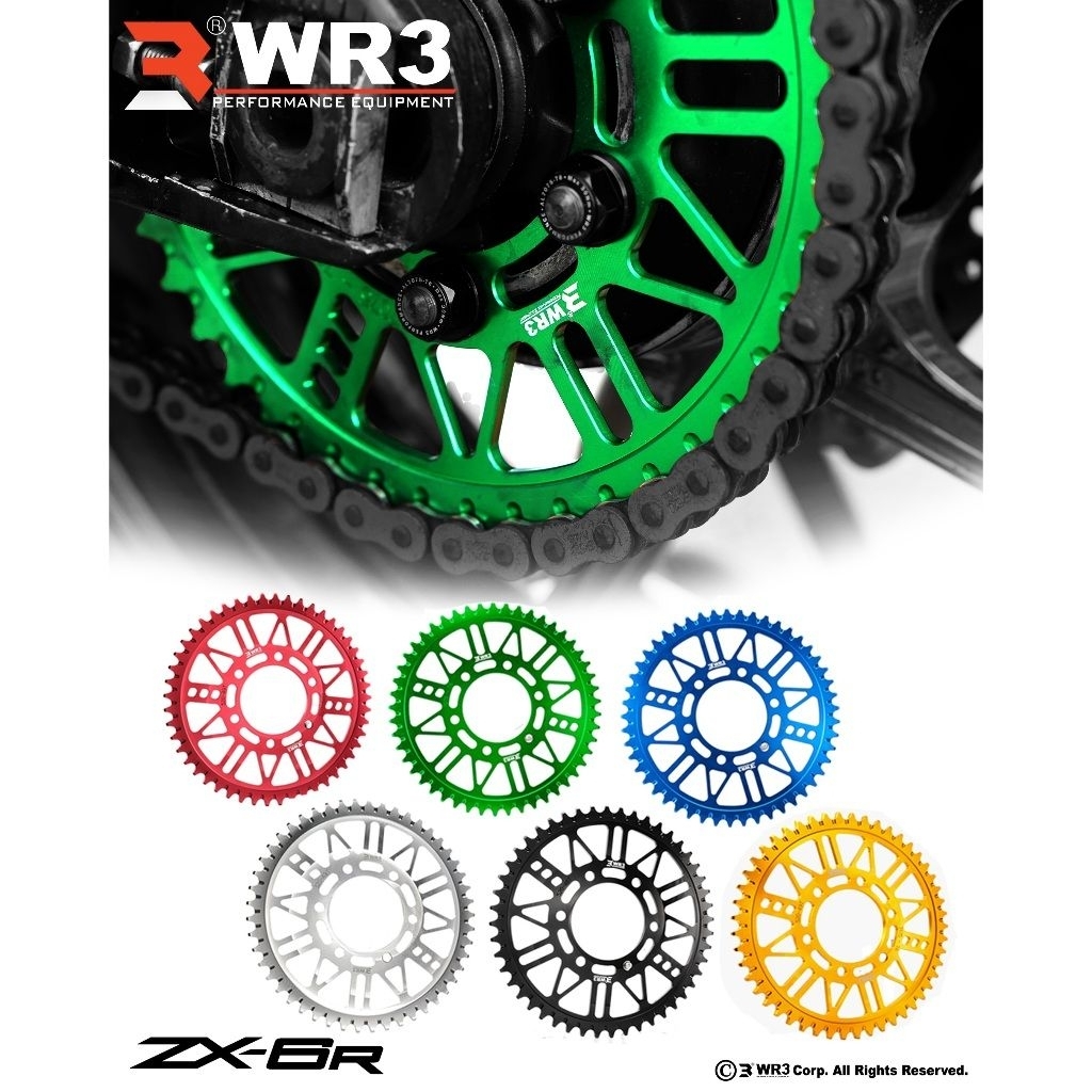Gear belakang sprocket Kawasaki Zx6R ZX636 by WR3