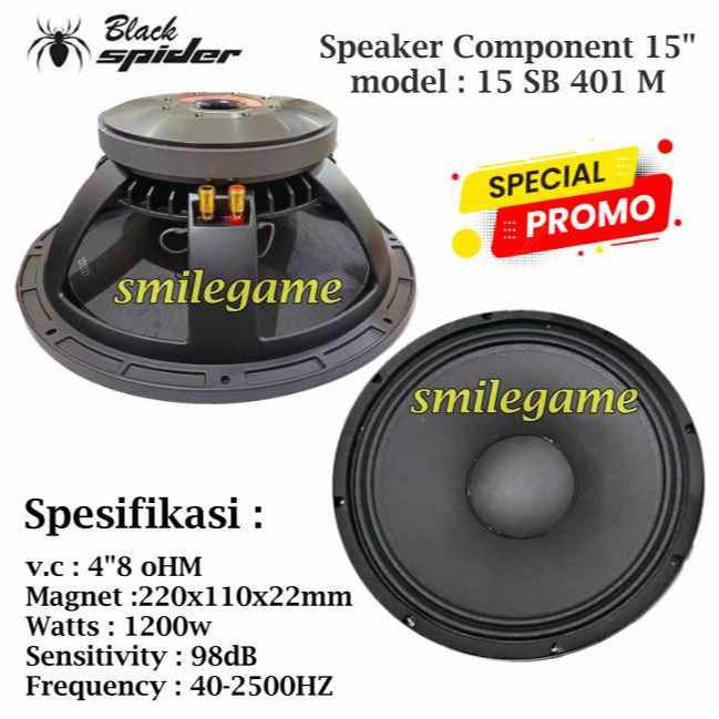 Speaker Komponen BLACKSPIDER BS 15 SB 401, ( 15inchi )