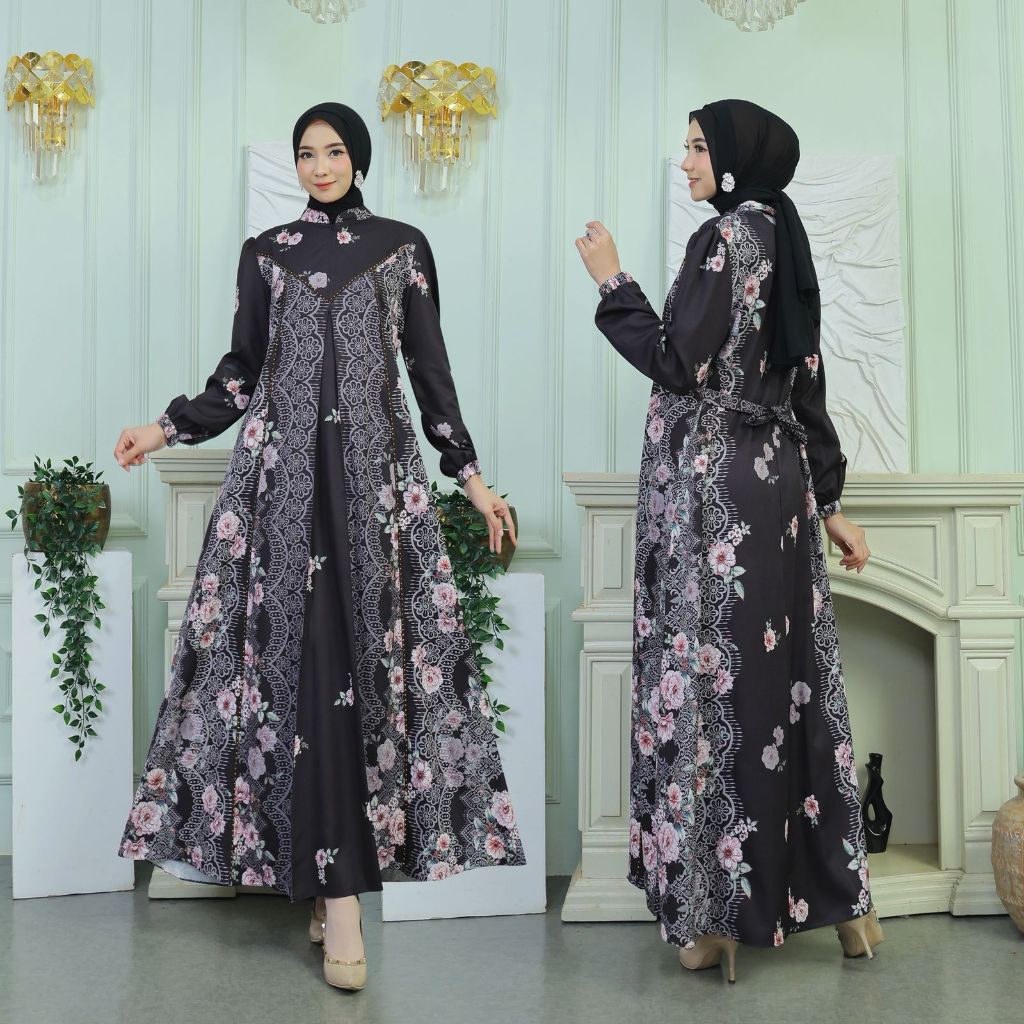 GAMIS AZKIA DRESS BAHAN LIONEL RICHIE