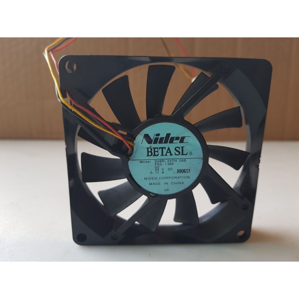 Fan kipas Nidec DC 24V-0.11A 8X8CM 3pin