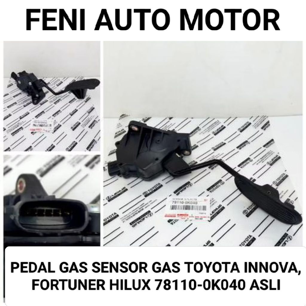 Pedal gas sensor gas innova fortuner hilux 78110- 0k040 asli