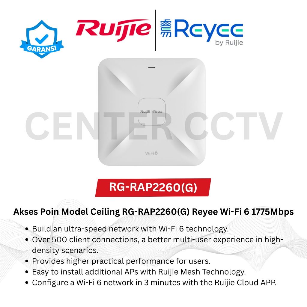 RG-RAP2260(G) Reyee Wi-Fi 6 AX1800 Ceiling Access Point Ruijie|Reyee