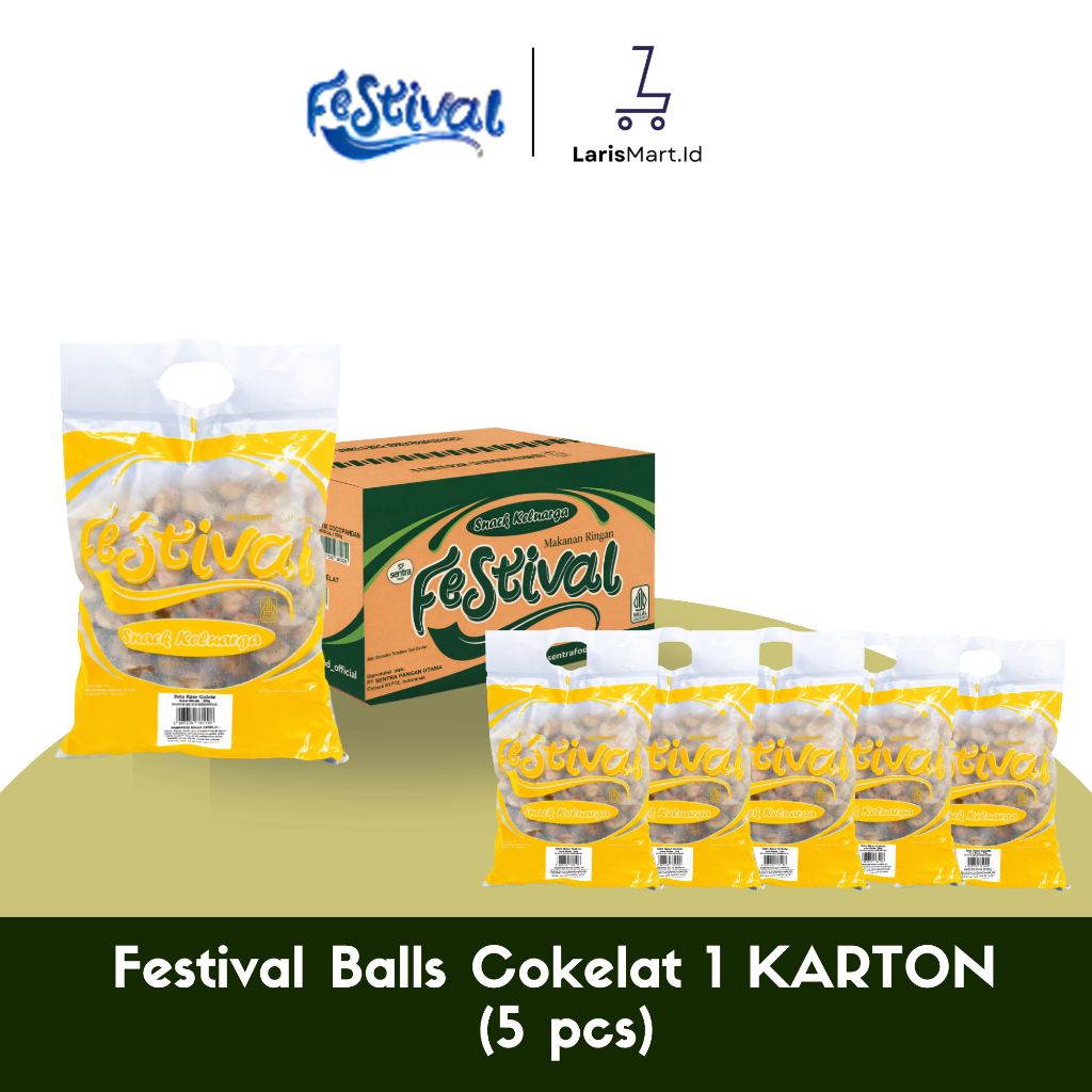 FESTIVAL Snack - Rasa Balls Cokelat Snack 1 DUS (5pcs)