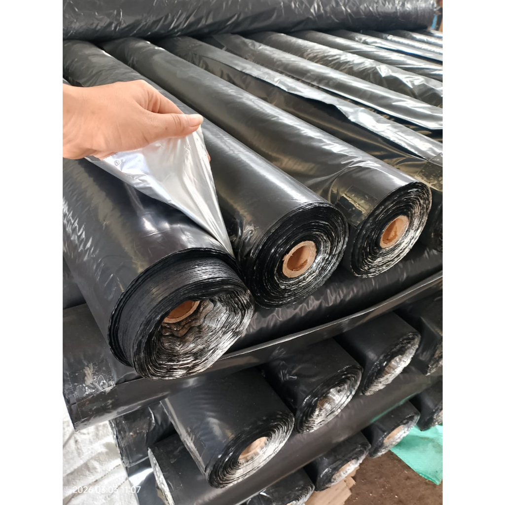 Mulsa Hitam Perak Metalis 120cm/plastik tanaman/ plastik bedengan best quality
