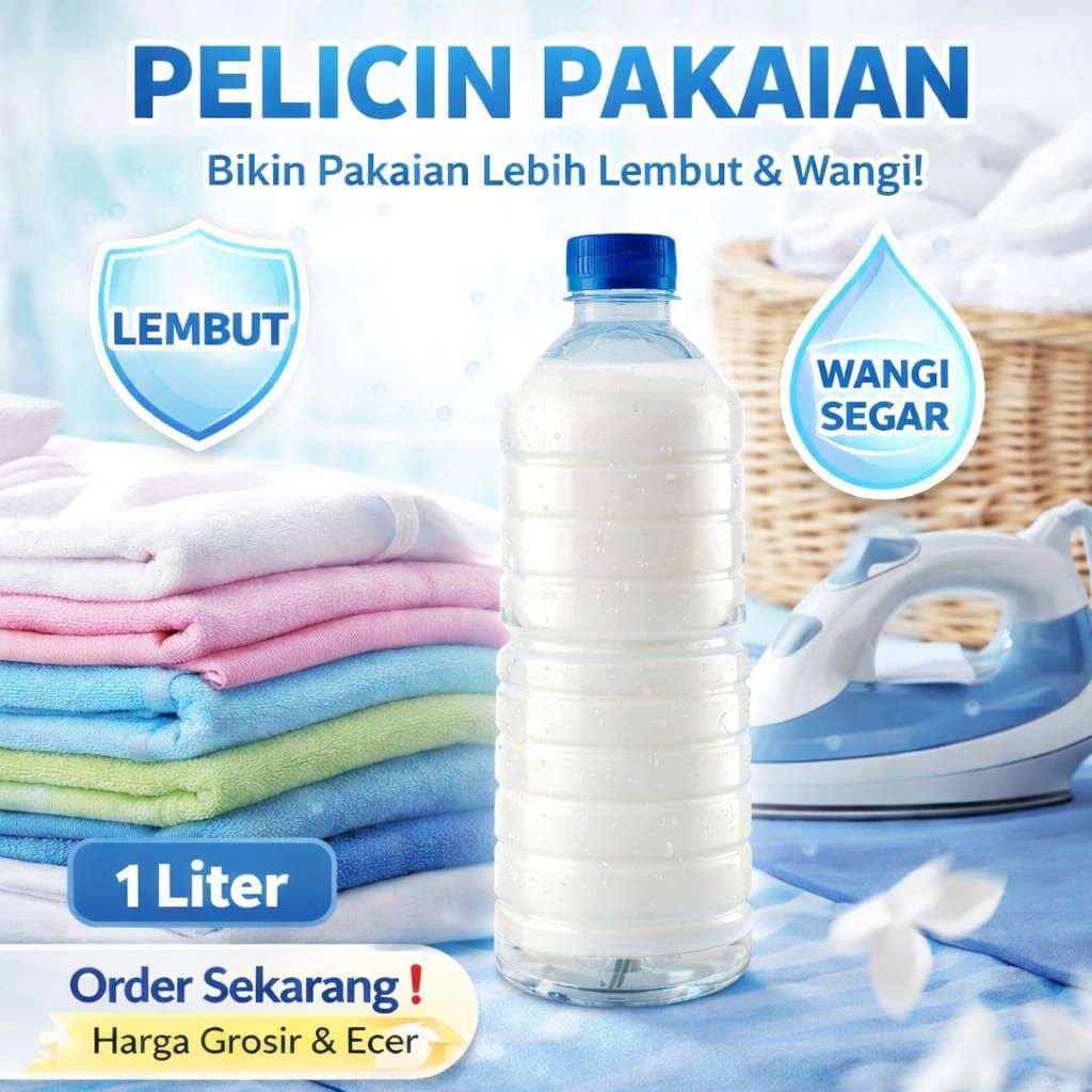 Pelicin Pakaian Laundry 1 Liter / Pelicin Setrika Baju / Pelicin Baju / Pelicin Murah / Pewangi Laun