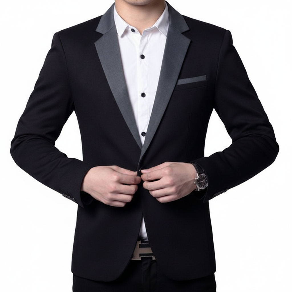 Blazer Pria Matrix Kombinasi Blezer Pria Slim fit Korean Style