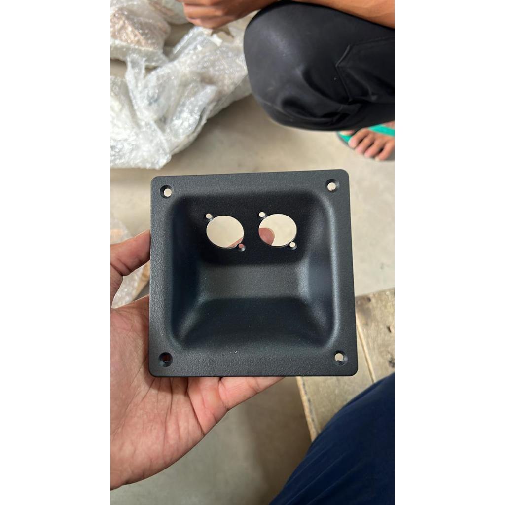 Panel Plat Spikon Panel Speakon BMA 4283 Terminal Spikon Speakon 2 Lubang Box Speaker Cekung Dekok B