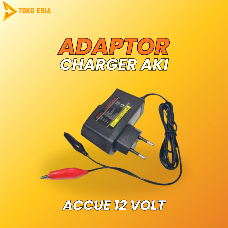 Adaptor Charger Aki - Cas Aki Motor - Charger Aki Accue 12 Volt - Charger Aki Battery