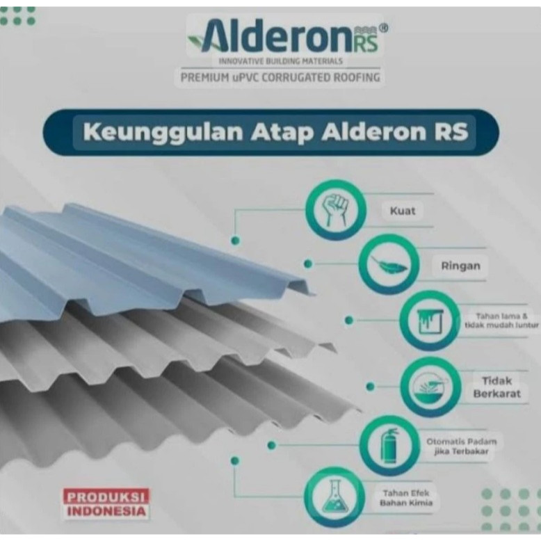 Atap UpVc Alderon Single Layer 3-6 Meter
