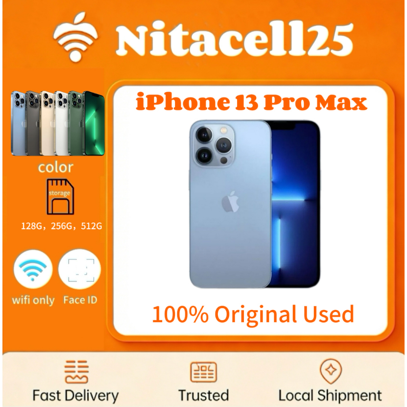 IPHONE 13 PRO MAX WIFI ONLY 128GB/256GB/512GB Bekas Second Original Mulus Fullset Game/Live/Merekam 