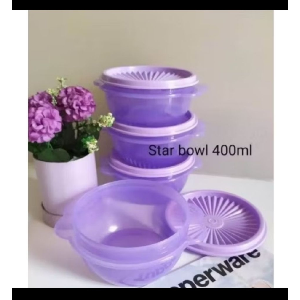 Tupperware StarBowl 400 ml mangkok cantik kedap air dan udara
