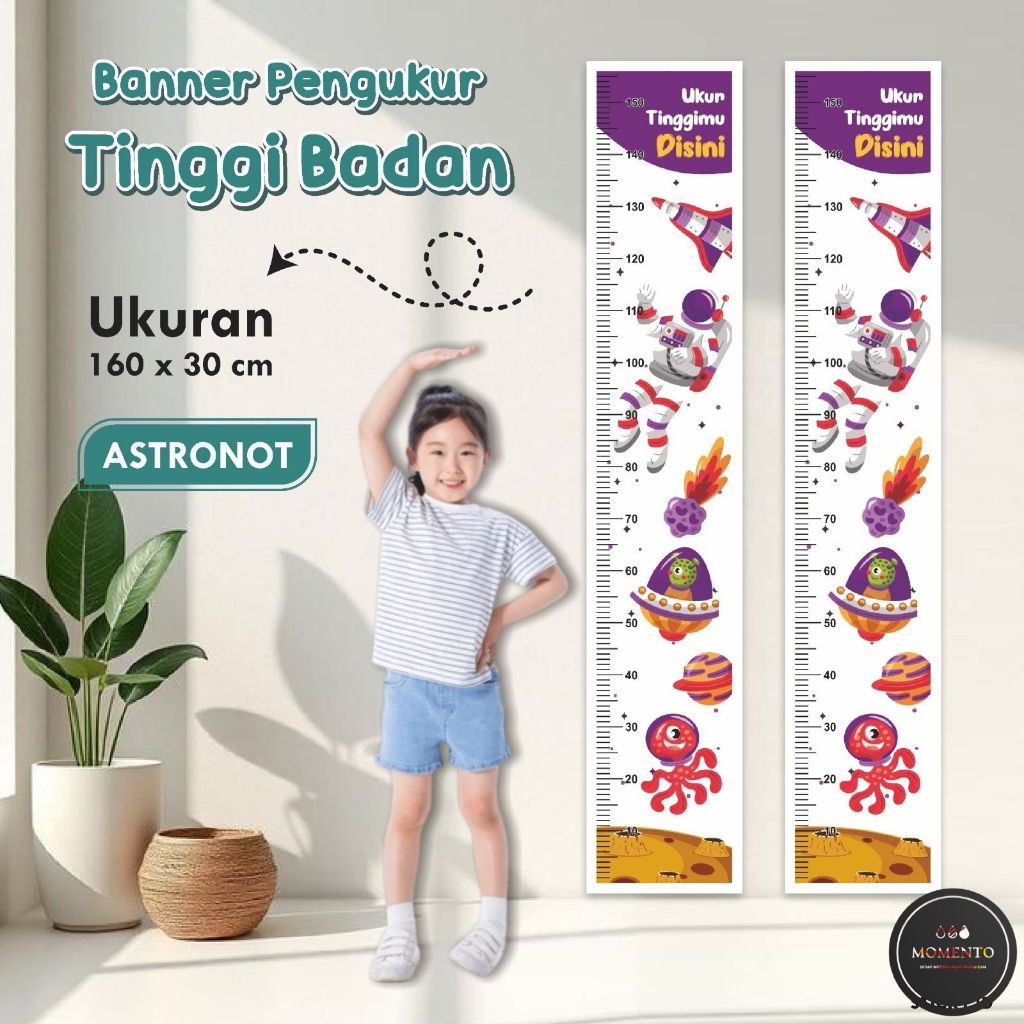 BANNER PENGUKUR TINGGI BADAN ANAK LUCU READY STOCK