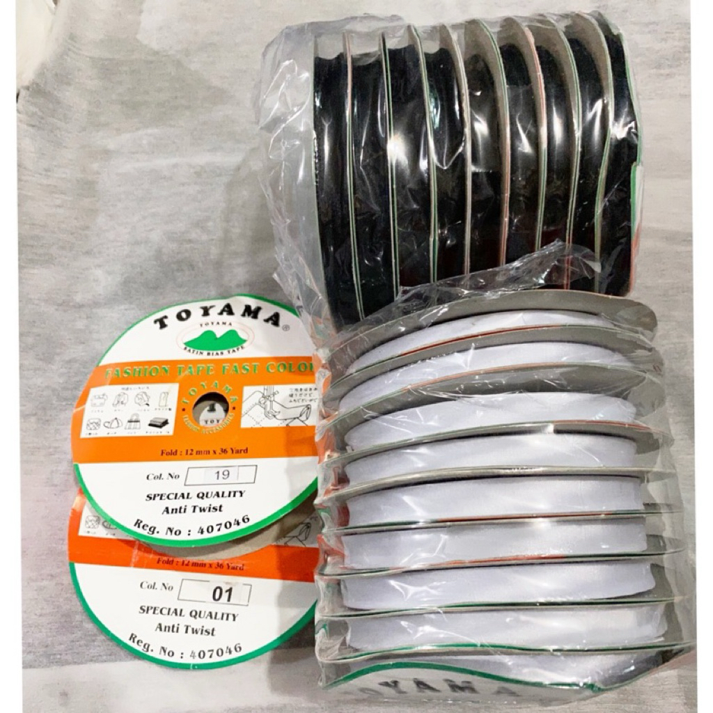Bisban Satin Polos Toyama isi 36 Yard - Roll