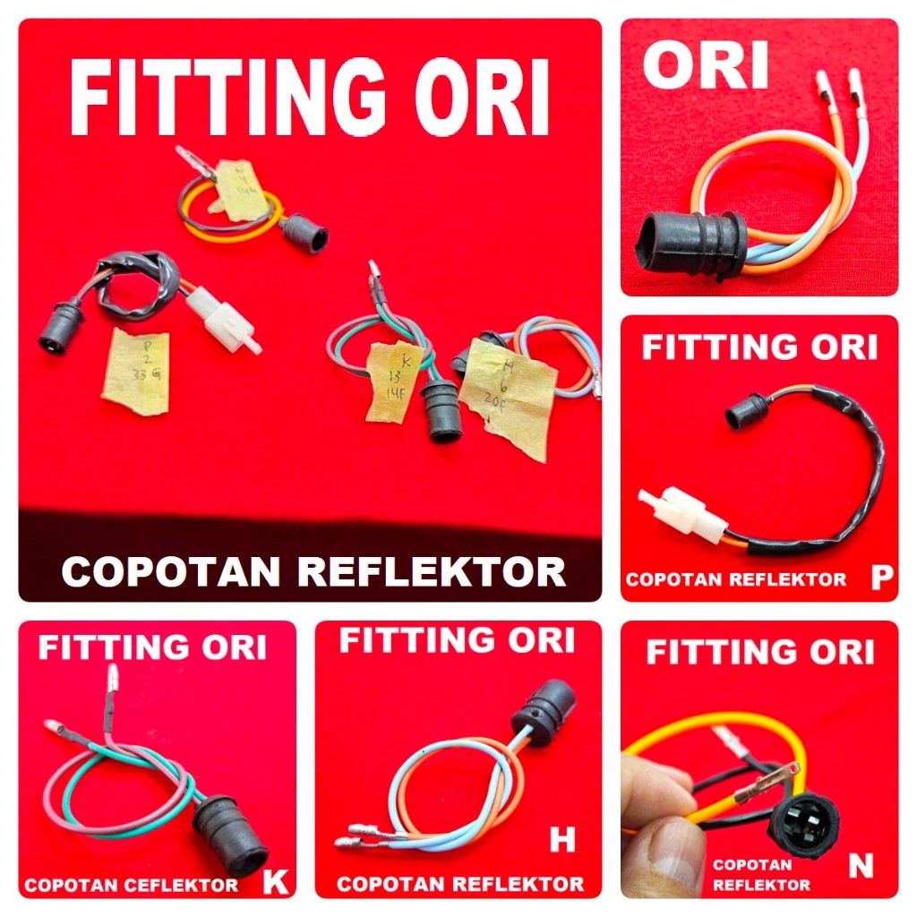 FITTING ORI T10 copotan reflektor speedometer kota senja hitam abu tancap bohlam lampu led tancep so