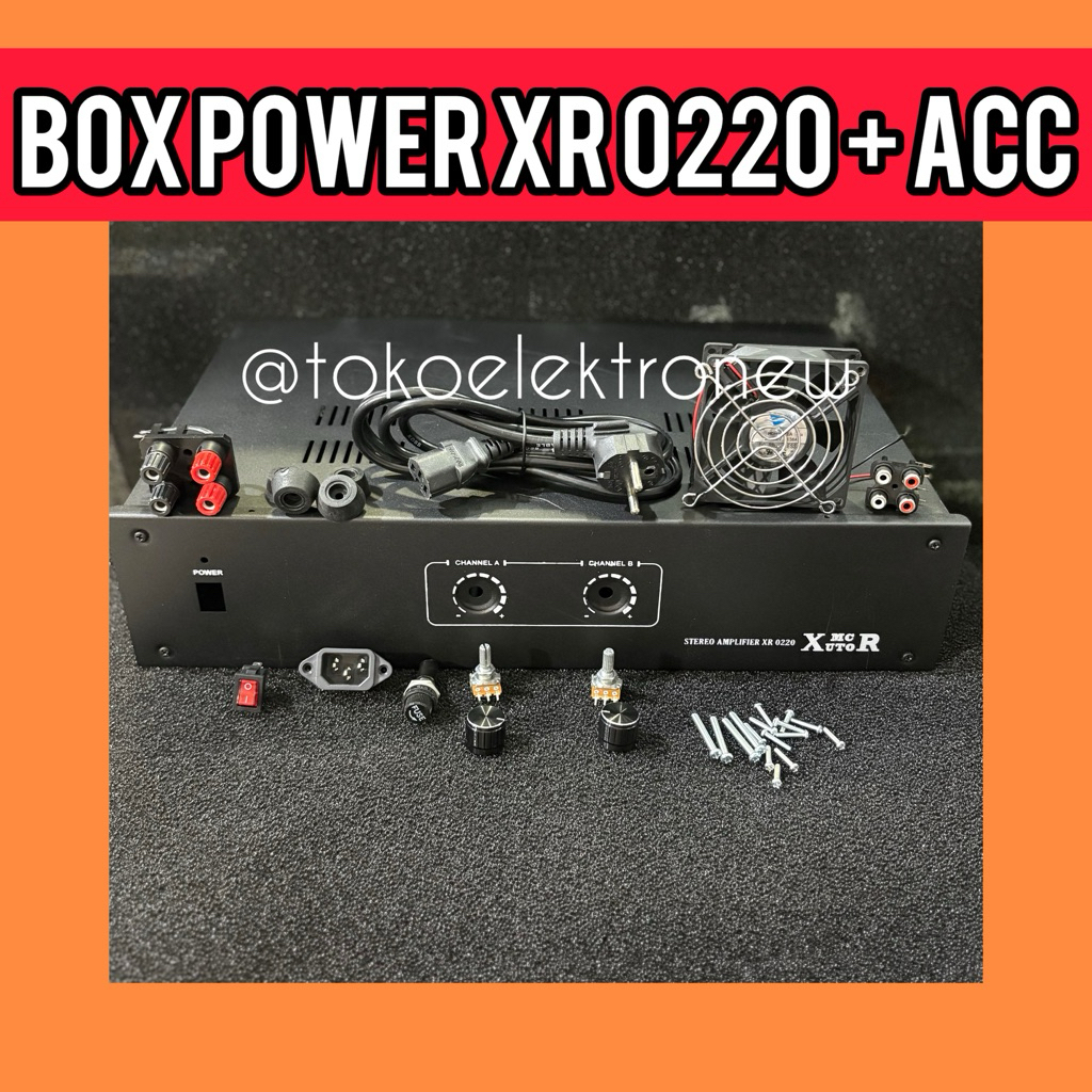 BOX POWER AMPLIFIER XR 0220 + AKSESORIS