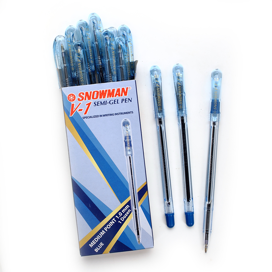 Pulpen Snowman V 1 Biru Isi 2 Pak