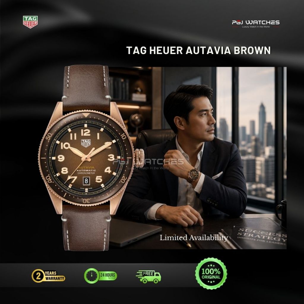 TAG HEUER Autavia Automatic Chronometer Brown 42mm - WBE5191.FC8276