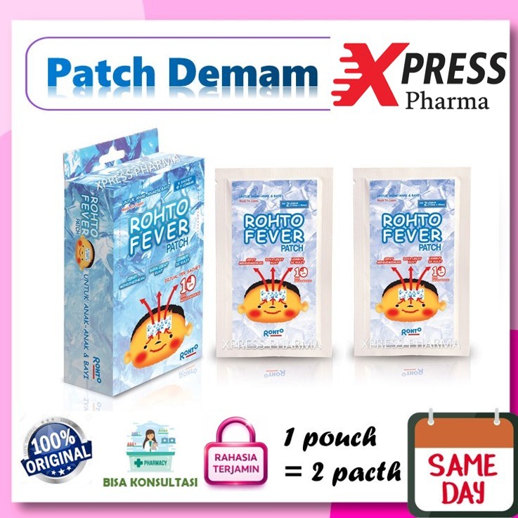 XPRESS  ROHTO FEVER Patch Kompres Bye Bye Kool Demam Panas Anak Bayi