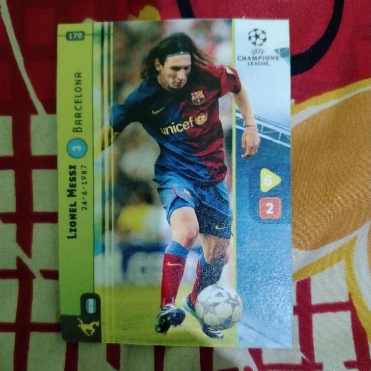 Kartu Mainan Anak Jadul Bola Messi Custom