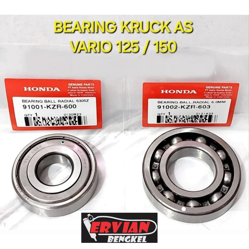 Bearing Kruck As Set Kiri Kanan Vario 125 150 91001-KZR-600 & 91002-KZR-603