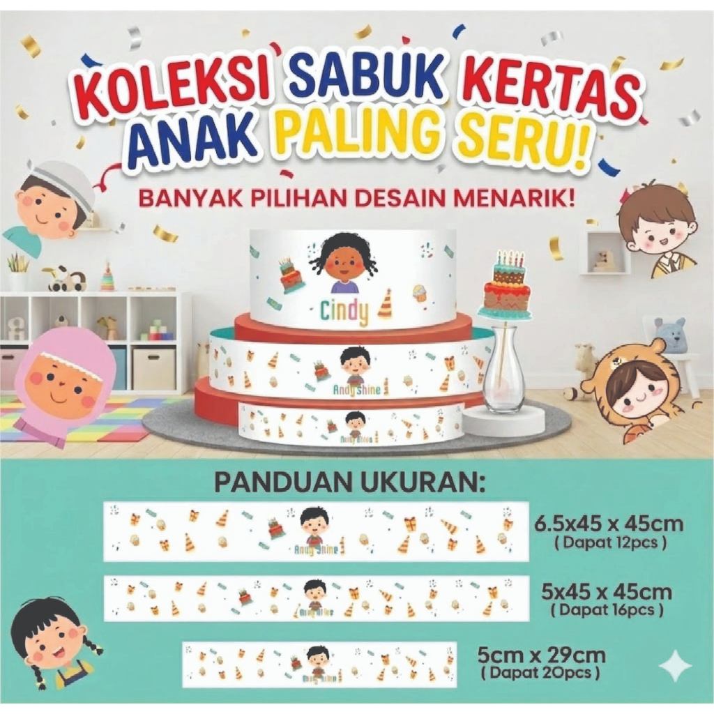 Paperbelt Boy AND Girl Nasi Kotak Box Acara Ulang Tahun Anak Ultah premium paperbelt