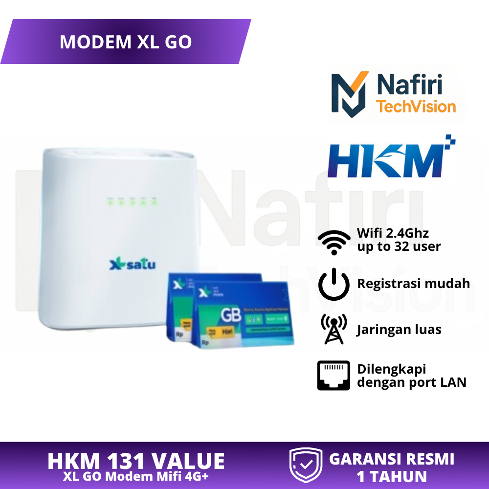 Nafiri Techvision - Modem Hkm131 Xl Satu Lite Value Up To 48gb Modem Wifi 4g Free Kuota Data