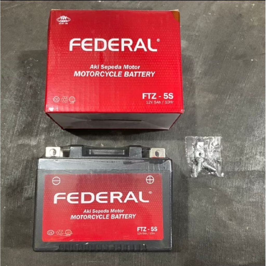 Aki Kering Gel Federal 12V-5Ah Vixion Old/New Lightning/Advance/Byson