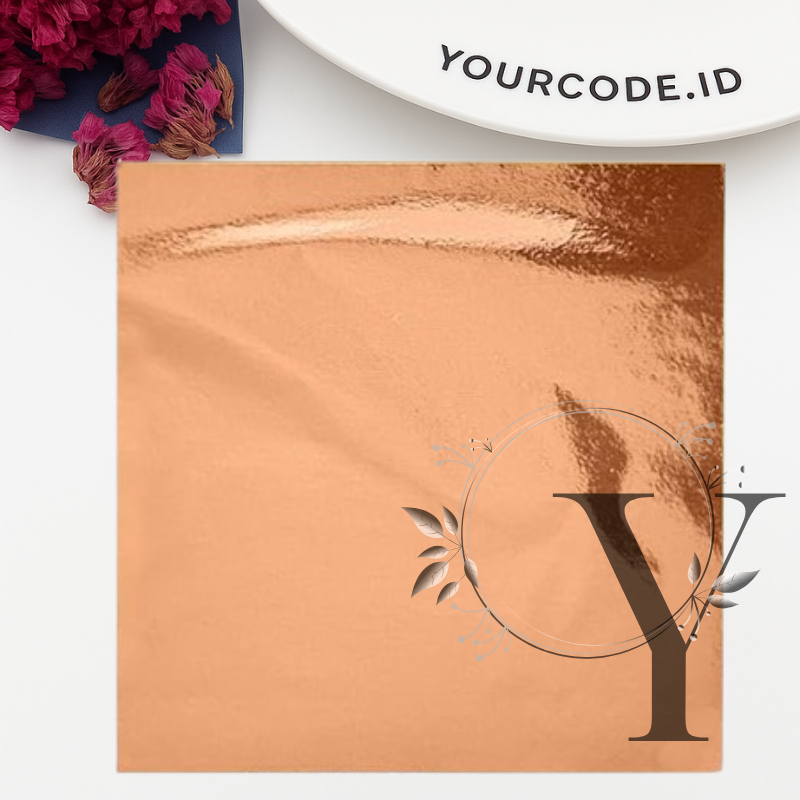 KERTAS ROSEGOLD LEAF KERTAS LEAF SHEET KERTAS PRADA FOIL ROSE GOLD LEAF 10 LEMBAR ROSEGOLD FOIL