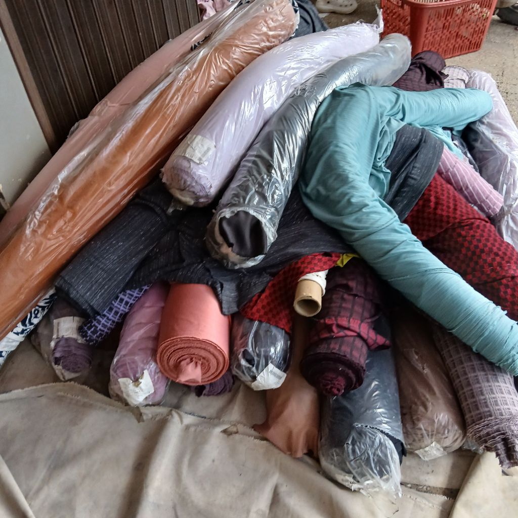Kain rayon silk kiloan premium