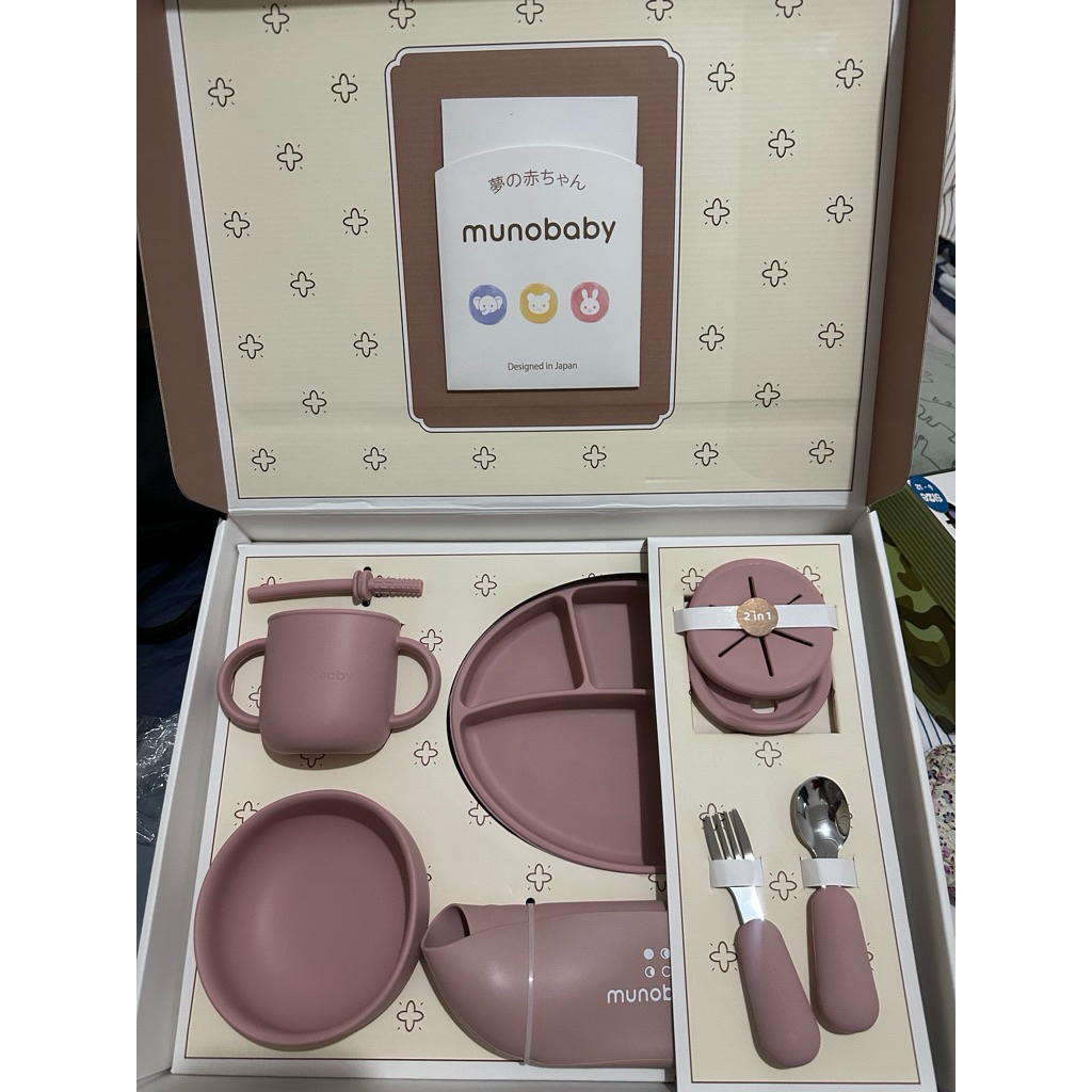 NEW Munobaby Cocomall Set Peralatan Mpasi Silikon