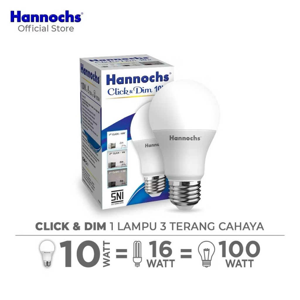 Lampu LED Click And Dim 10 Watt Hannochs