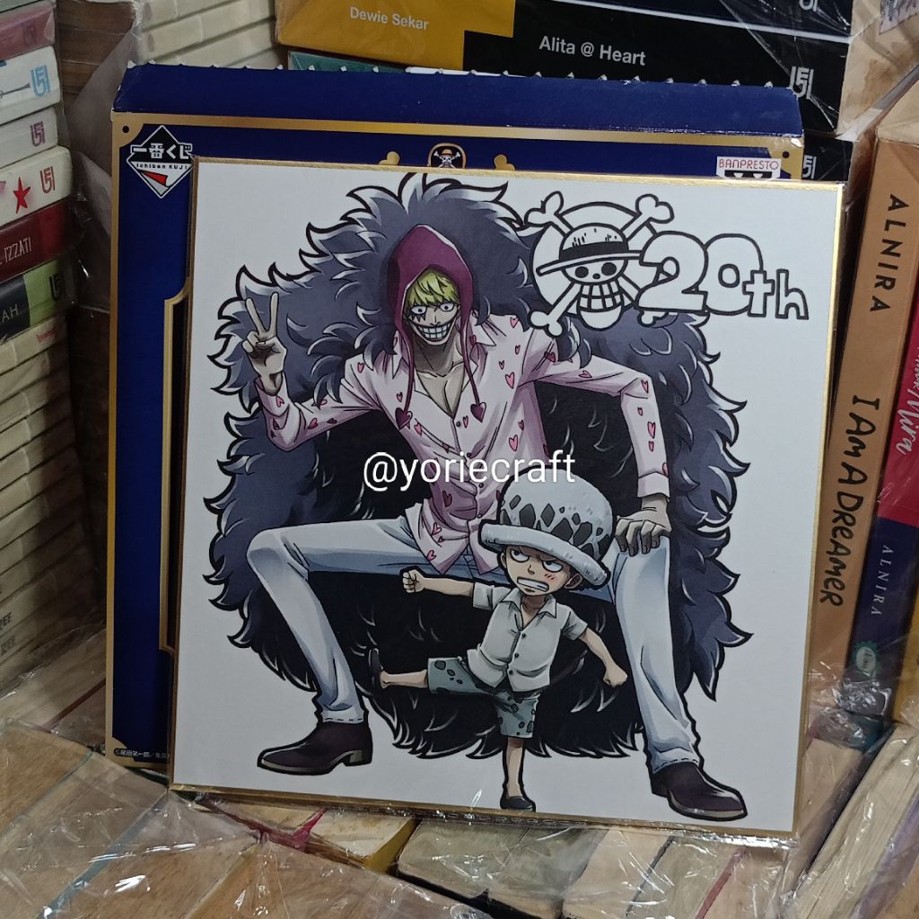 Shikishi One Piece Law dan Corazon Original Banpresto Langka / One Piece Shikishi 20th Anniversary E