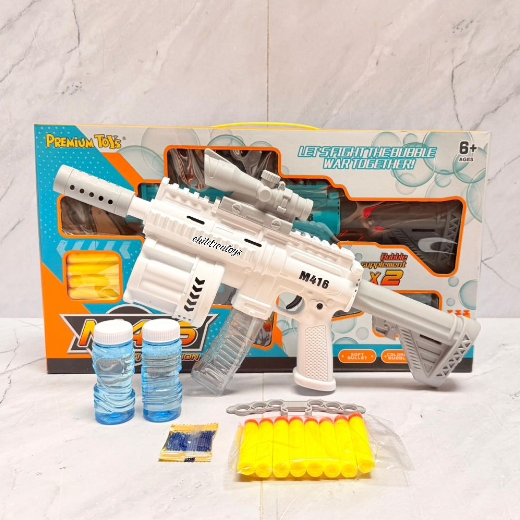Mainan Tembak Multi Function M416/Mainan Tembak 3in1 Water Gel Bubble (JEH)
