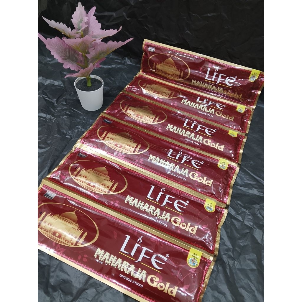 Dupa Wangi Darshan Life Maharaja Gold Incese Sticks isi 35 Stik - Dupa Aromaterapi Dupa India
