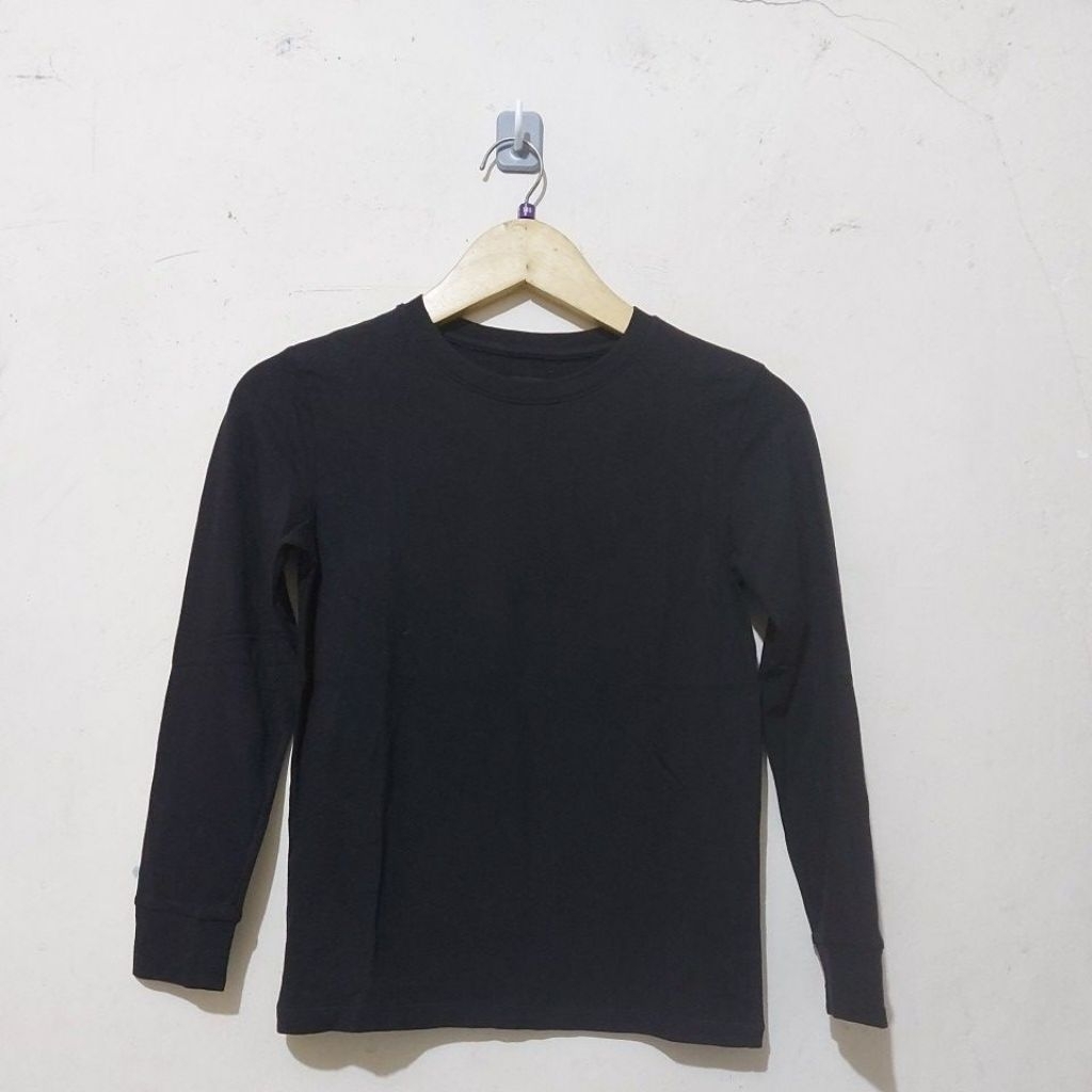 code:M752>Tshirt Heattech extrawarm crew neck untuk anak UNI*140