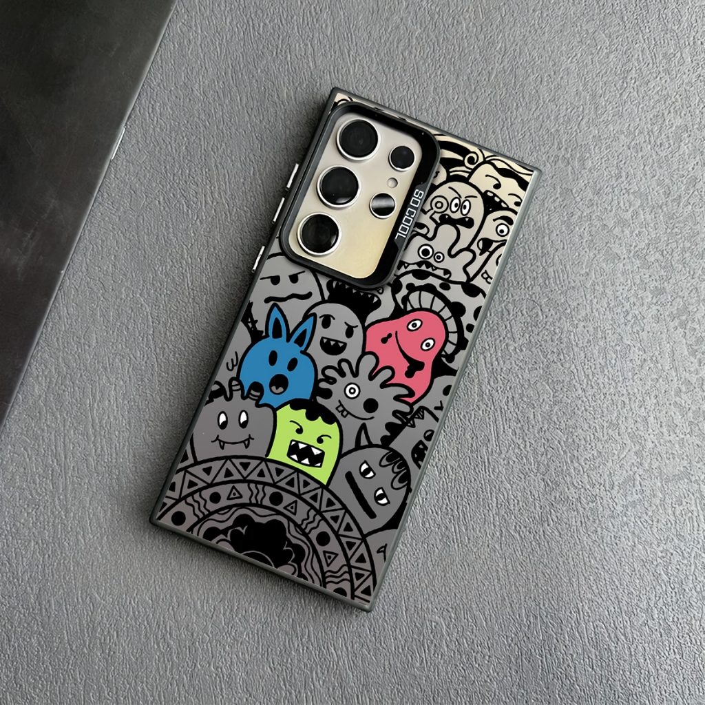 Casing Black mate Samsung A51 A71 A72 A73 / Softcase Kesing premium Tebal Casing Fashion Karakter Mo