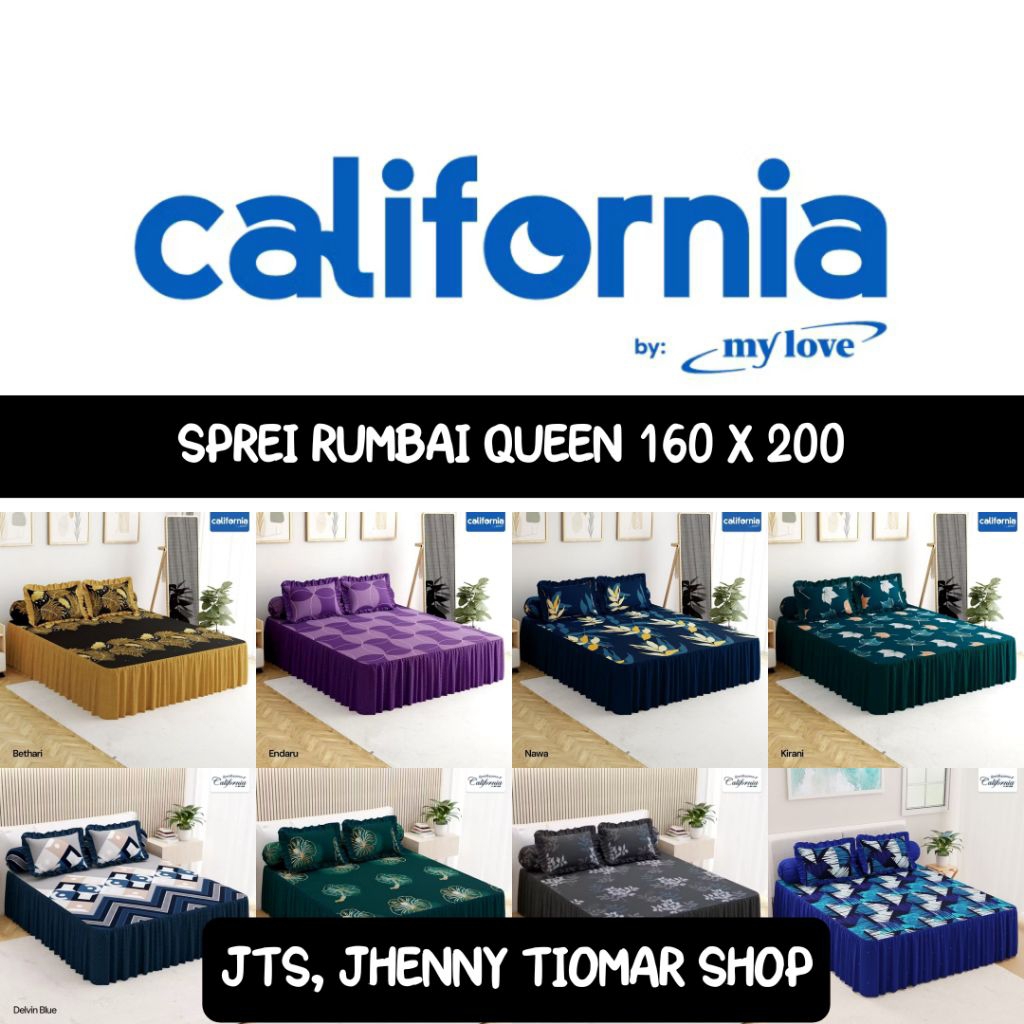 CALIFORNIA SPREI RUMBAI QUEEN 160X200