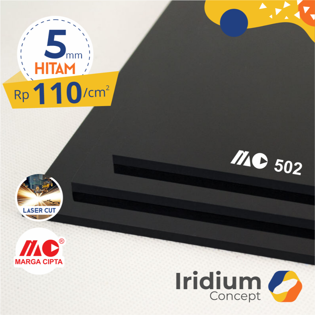 Akrilik Lembaran Hitam 5 mm / Acrylic Sheet Black 5mm Custom Laser