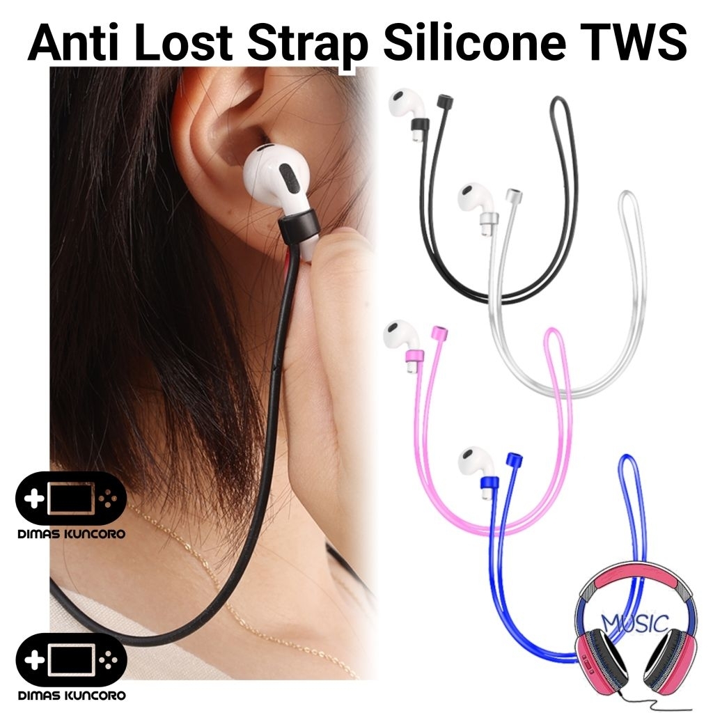 Anti Lost Strap Silicone TWS haylou flowbuds n55 hq5 t19 gt6 gt7 gt 6 7 pro lady bag moripos anc