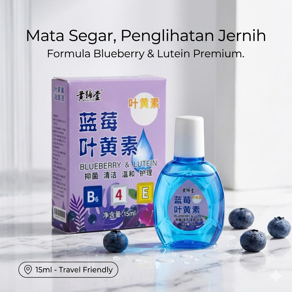 Blueberry Lutein Eye Drops Concentrated - Terapi Mata Lelah & Radiasi Gadget (Modern Apothecary Form
