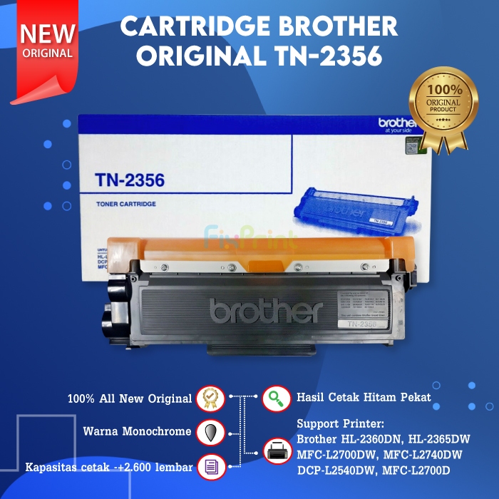 Cartridge Toner Bro TN2356 TN-2356 TN 2356 New Original