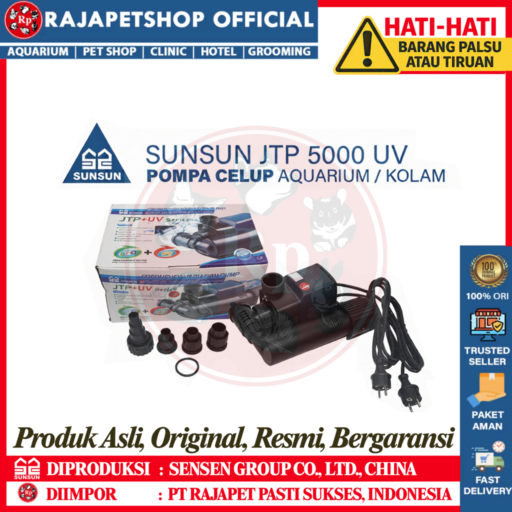 SUNSUN JTP 5000 UV POMPA CELUP + UV KOLAM AQUARIUM