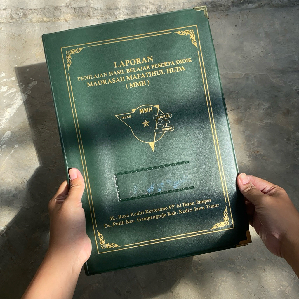 [SABLON KULIT | ASE] MAP RAPORT / IJAZAH | NAMA & LOGO CUSTOM | FORMAT K13 | WARNA KOMPLIT