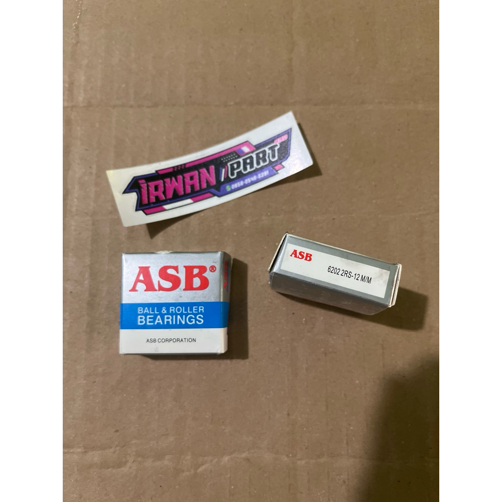 BEARING LAKER KLAHAR ASB 6202 2RS 12MM & 15 MM PNP TROMOL DEPAN YAMAHA RX KING SS TWO AS VIXION NINJ