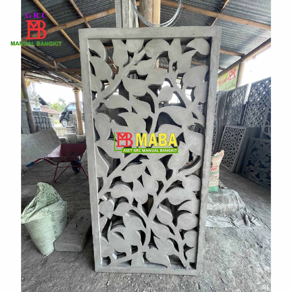 GRC Krawangan Motif Daun Teras Rumah