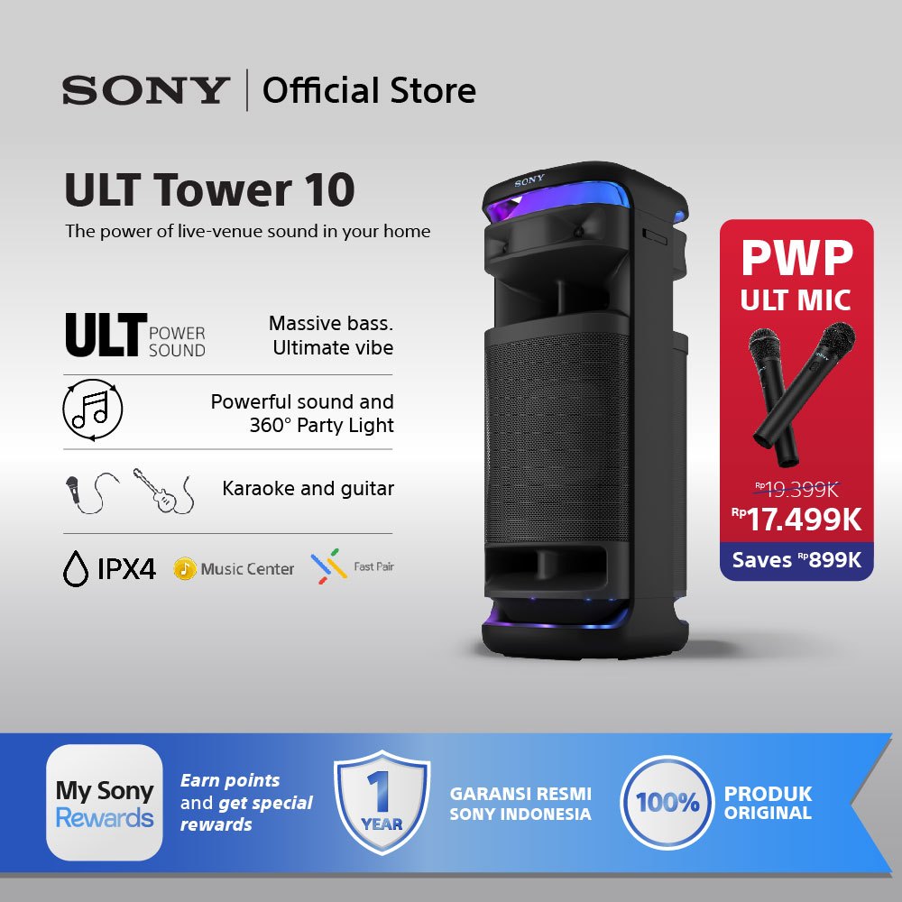 SONY ULT TOWER 10 Karaoke Part Speaker / SRS-ULT1000