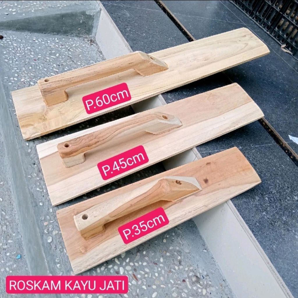 ROSKAM TROWEL JIDAR KAYU JATI MULUS DAN PRESISI