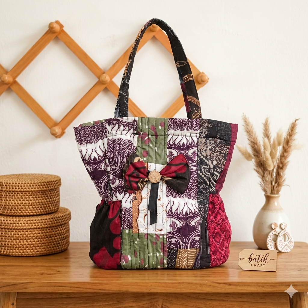 Tas Batik Totebag Batik Tas Jogja Model Saku Samping Riens Collections