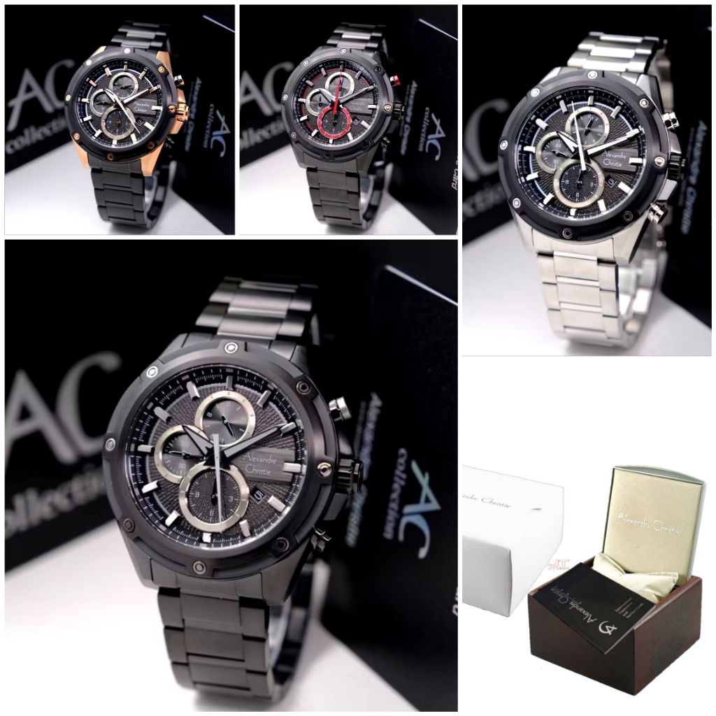 AC6605MC Jam Tangan Pria Alexandre Christie AC 6605 Original