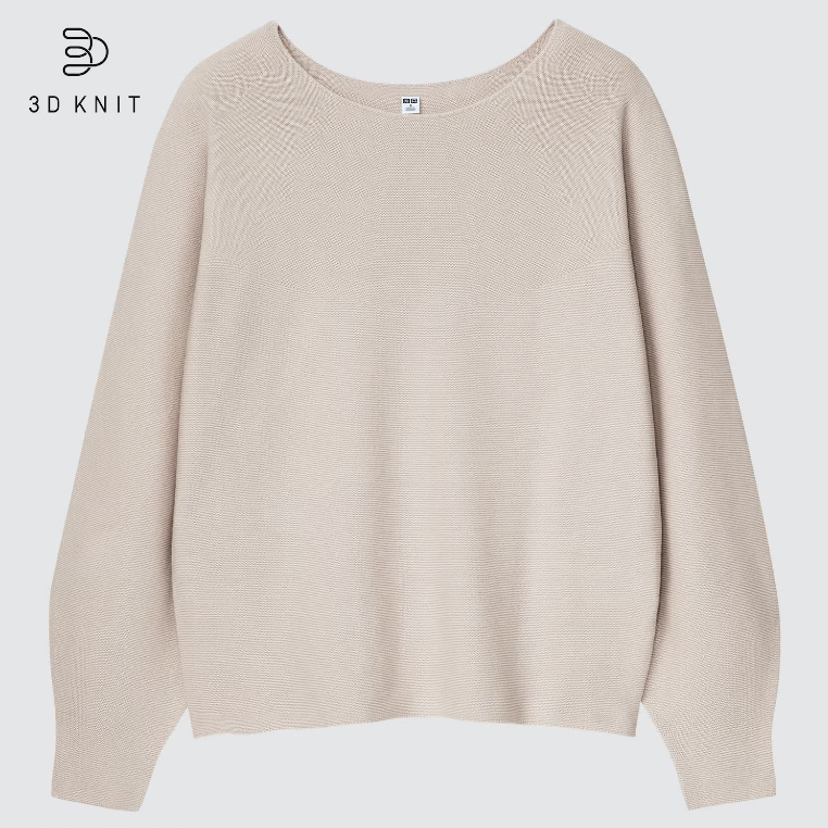[PRELOVED] Uniqlo Sweater Rajut 3D Katun Beige